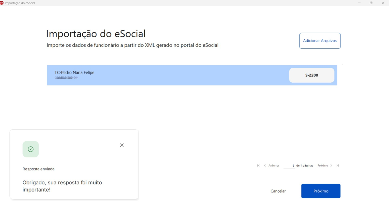 Mensagem de retorno indicando que a resposta foi enviada.
