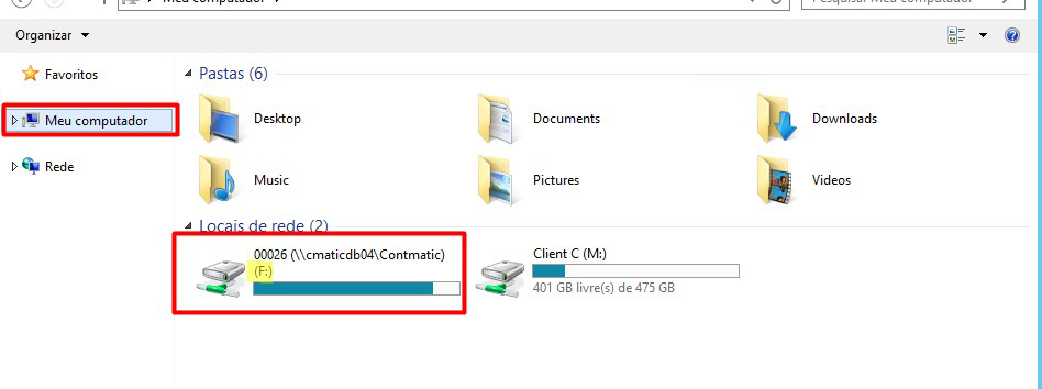 Diretório F:\ do Windows.