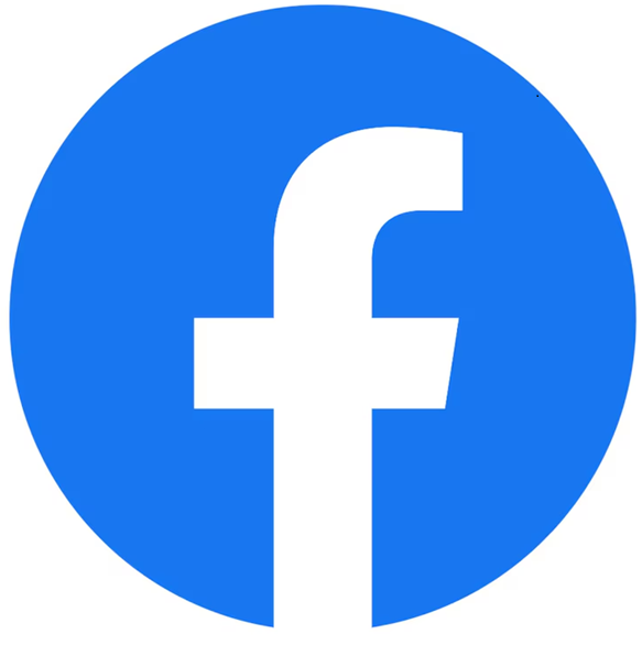 Logo do Facebook com a letra 'F' em branco e o fundo azul.