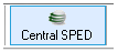 Imagem do botão com ícone de globo e texto "Central SPED" para acesso ao menu de escrituração digital.