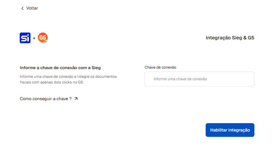 Lista de empresas no Conneccont com o ícone de engrenagem para editar configurações específicas de cada cliente.