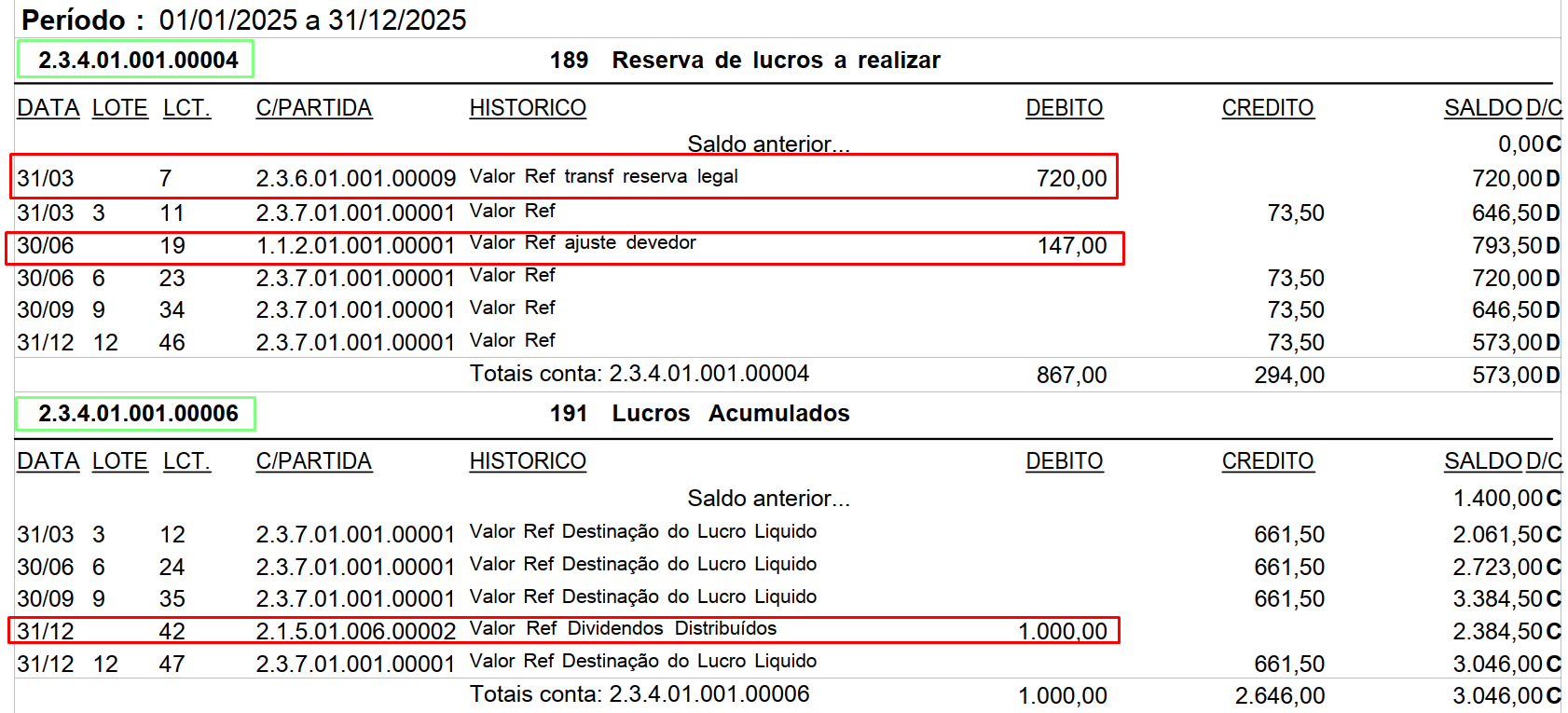 Foto da tela do computador mostrando o validador da ECD com o erro de validação no registro J210 destacado em vermelho.