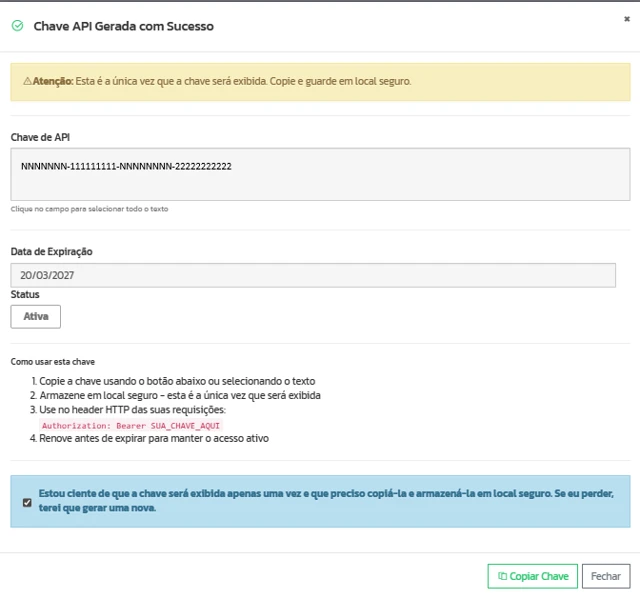 Retorno ao ConnecCont com os campos preenchidos e o botão Salvar em destaque no canto inferior.