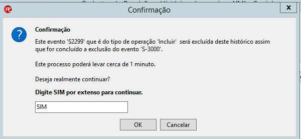 Janela Telas Automatizadas mostrando a mensagem de geração do evento S-2500 para o eSocial concluída com sucesso.