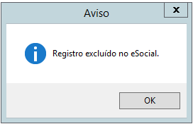 Janela Gerenciamento de Transmissão eSocial com o evento S-2500 selecionado e com status Sincronizado com sucesso.