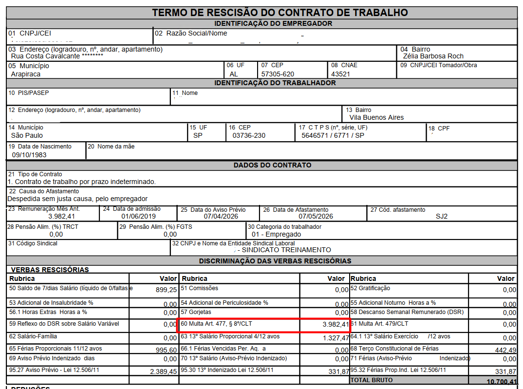Opção de reprocessar rescisão no sistema Folha.