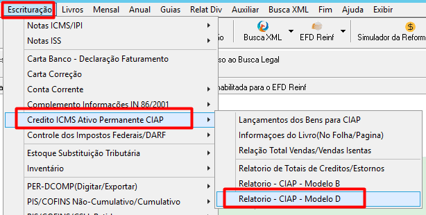 Relatório CIAP Modelo D