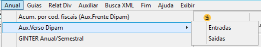 Tela de consulta anual do Verso da DIPAM no G5 Phoenix