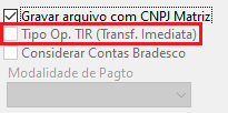 Tipo Op. TIR