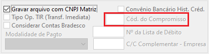 Cód. do Compromisso