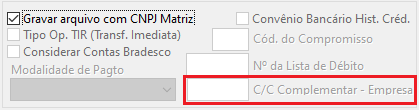 C/C Complementar - Empresa