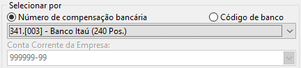 Selecionar por Número de Compensação