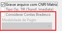Modalidade de Pagamento
