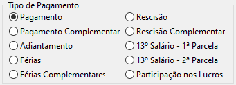 Tipo de Pagamento