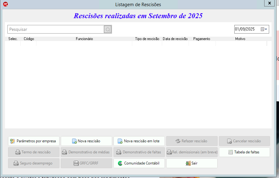Cancelamento concluído.