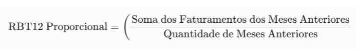 Fórmula geral do RBT12 proporcional