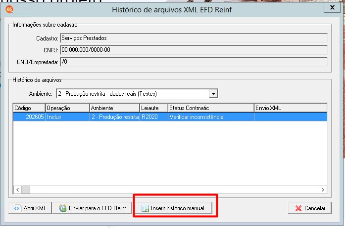Botao Inserir historico manual.
