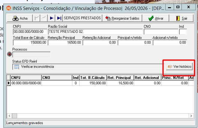Botao Ver historico.