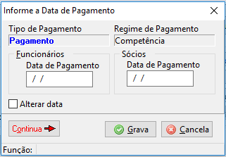 Campo Data de Pagamento