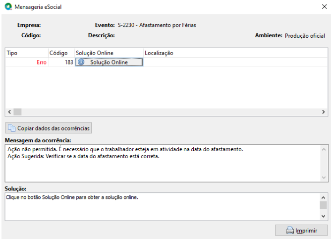 Erro 183 eSocial