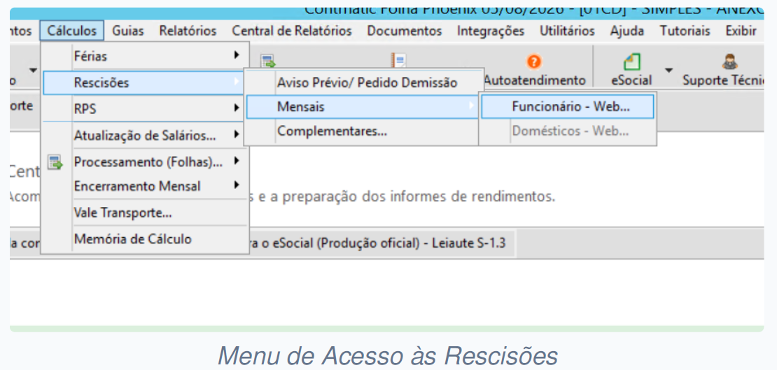 Listagem de Rescisões