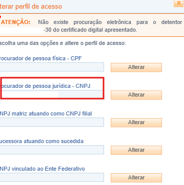 Consulta de procuração eletrônica no portal e-CAC