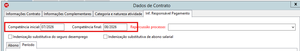 Competência posterior ao mês da sentença rejeitada pelo eSocial