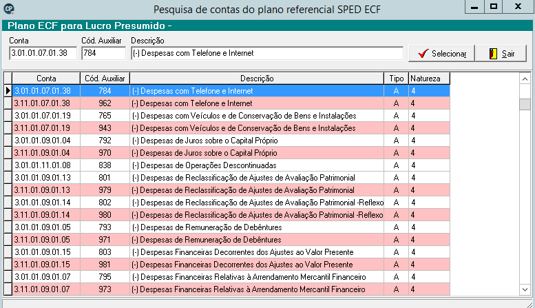 Contas referenciais de resultado com destaque para atividade rural