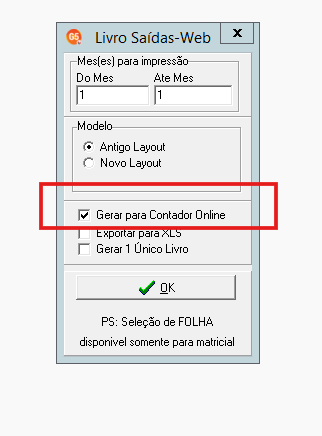 Gerar para Contador Online