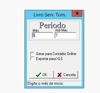 Opção Serviços Tomados Modelo 56 Entradas Município de São Paulo