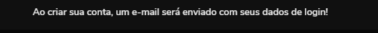 Mensagem informativa sobre validação por e-mail