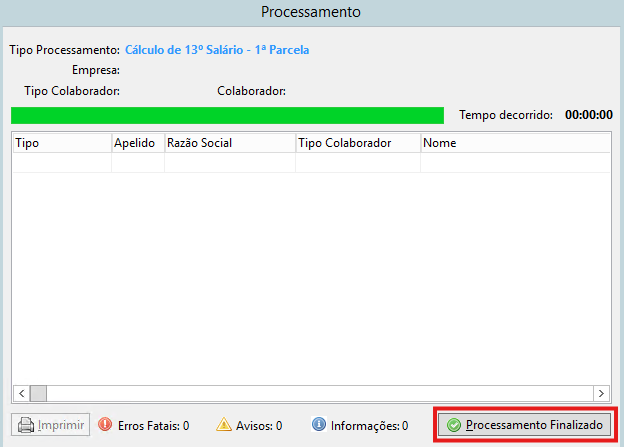 Processamento finalizado